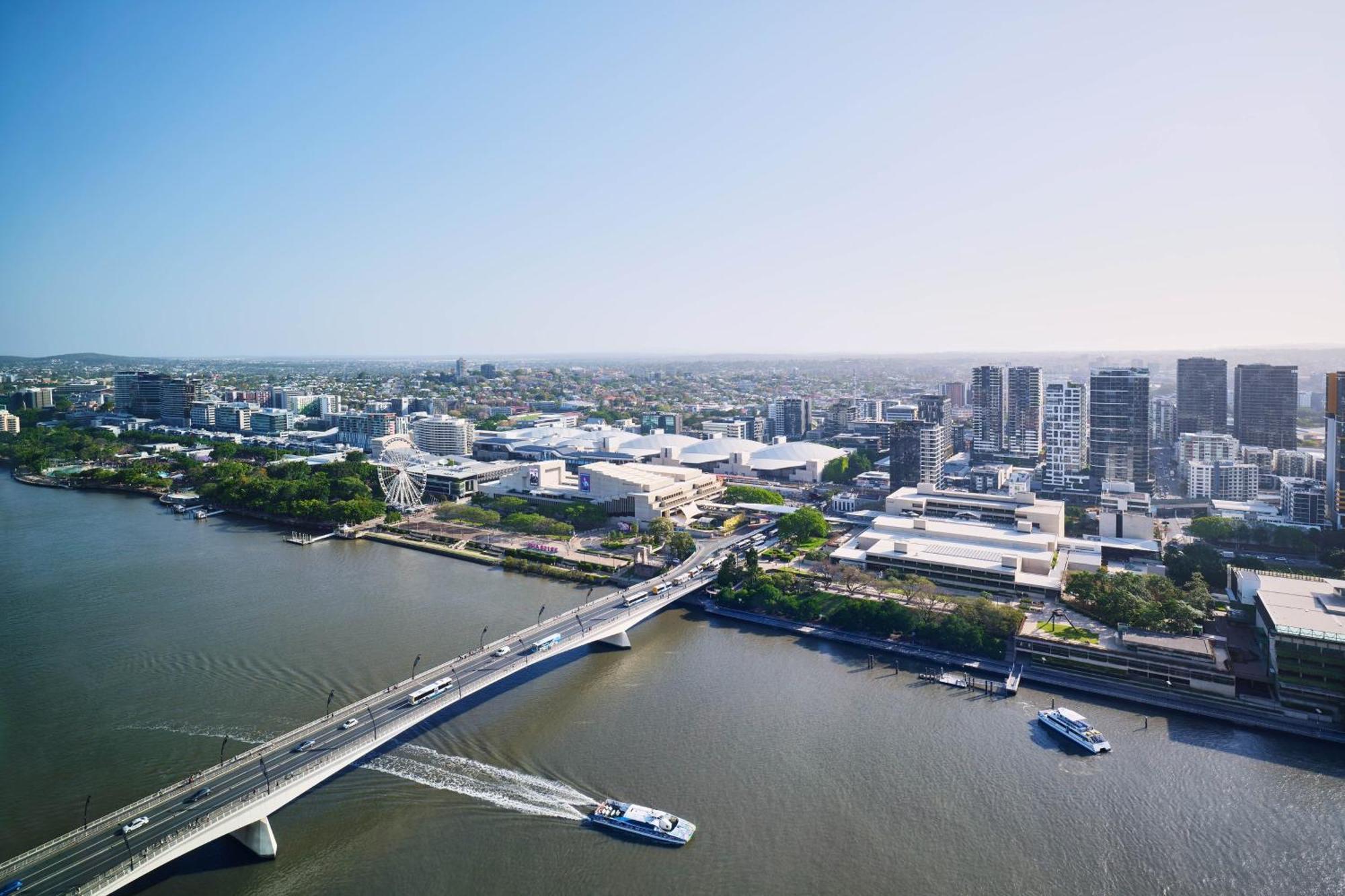 W Brisbane Hotel Екстериор снимка Aerial view of the proposed Brisbane International Pool